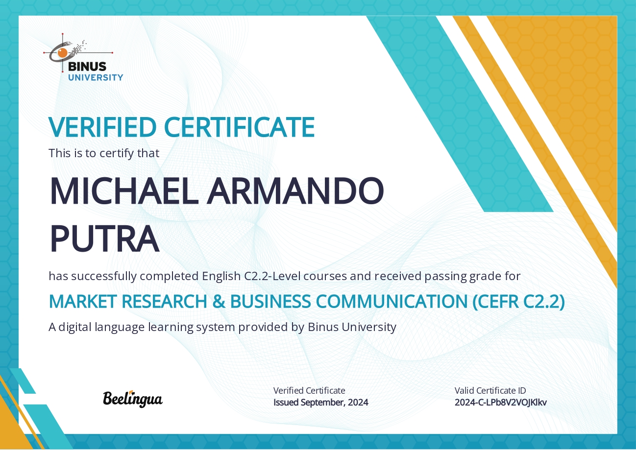 MARKET RESEARCH & BUSINESS COMMUNICATION (CEFR C2.2)