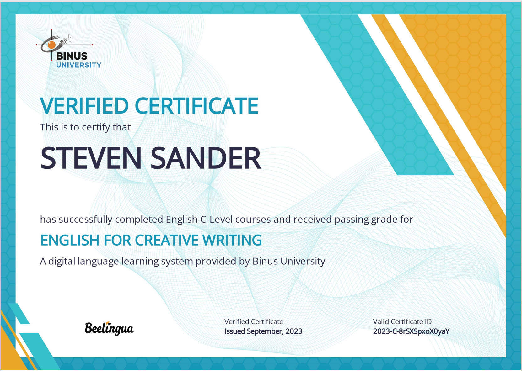 Preview ENGLISH FOR CREATIVE WRITING