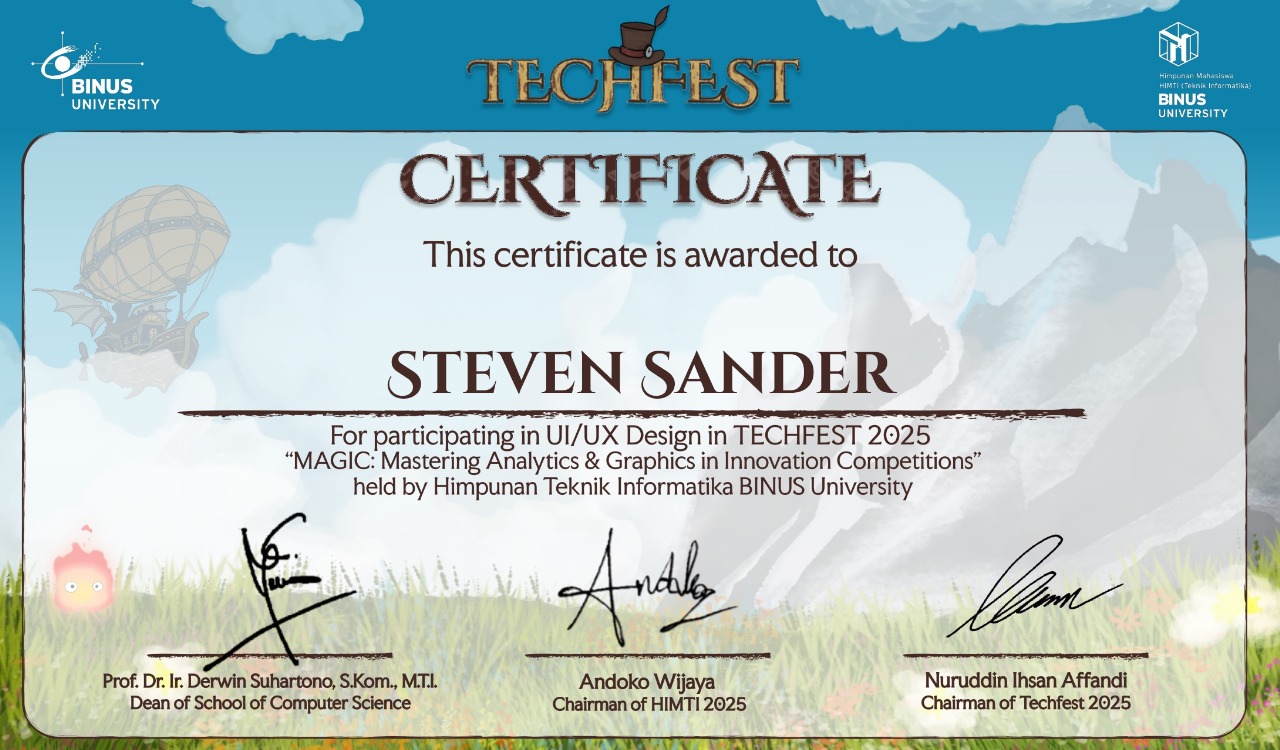 Preview UI/UX Design Competition TECHFEST 2025